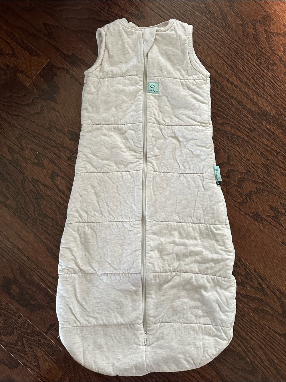 Ergopouch Oatmeal Sleeveless Baby Sleep Sack - Cozy Zip-Up TOG 2.5
